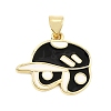 Baseball Alloy Enamel Pendants AL-CBAC8B4-01B-G-1