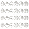 DICOSMETIC 24Pcs 6 Style 201 Stainless Steel Laser Cut Pendants STAS-DC0005-68-1