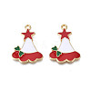 Rack Plating Alloy Enamel Charms ENAM-N055-160-2