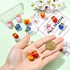 12Pcs 4 Colors Imitation Jade Glass Beads GLAA-CJ0002-97-4