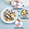 100Pcs Silicone Beads 15mm Multifaceted Round Silicone Beads Bulk Polygonal Silicone Beads Set for DIY Necklace Bracelet Key Chain Craft Jewelry Making JX326A-4