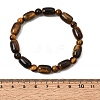 Natural Tiger Eye Oval and Round Beaded Stretch Bracelets for Women GG-CBA3F02-13A-5