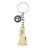 WEWAYSMILE Dog Keychain Car Keychain Pet Pendant Key-Ring Lovely Dog Key-ring Portable Metal Keychain Gift for Pet Lover Birthday Puppy Theme Party Supplies (Wolfhound) JX802A-1