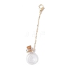 Empty Glass Wishing Bottle Pendant Decorations HJEW-JM02662-02-2