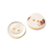 Natural Shell Flat Round Buttons with Carved Rim Recessed Center SH-CBA18B6-02B-05-2