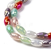 Electraoplate & Gradient Color Glass Beads Strands LAMP-M023-04A-4