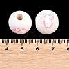 Printed Wood European Beads WOOD-G029-03C-3