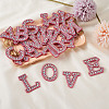 Alphabet Resin Rhinestone Patches DIY-TAC0005-45C-14