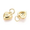 Brass Micro Pave Cubic Zirconia Charms ZIRC-R109-039-NF-2