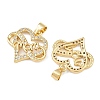 Mother's Day Brass Cubic Zirconia Pendants KK-L251-07G-03-2