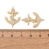 Brass Micro Pave Clear Cubic Zirconia Connector Charms CU-CBA4579-17G-2