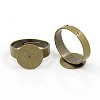 DIY Antique Bronze Adjustable Brass Pad Finger Ring Components X-J0JR9-NFAB-1