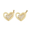 Brass Micro Pave Cubic Zirconia Pendants KK-C132-03J-G-1