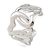 Hollow 304 Stainless Steel Cuff Bangles for Women BJEW-P370-04P-2
