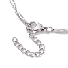 Non-Tarnish 304 Stainless Steel Rectangle link Chain Necklaces NJEW-JN04746-01-5