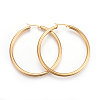 201 Stainless Steel Big Hoop Earrings EJEW-A052-19G-G-1