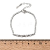 Brass Pave Clear Cubic Zirconia Tennis Bracelet Making KK-B189-05P-2