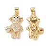 Brass Micro Pave Cubic Zirconia Pendants ZIRC-I063-13G-1