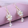 Zinc Alloy Crystal Rhinestone Dangle Earrings FS-WGC114E-01-3
