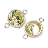 925 Streling Silver Pave Cubic Zirconia Birthstone Connector Charms STER-NH0001-80P-06-2