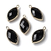 Natural Obsidian Pendants G-B009-01G-W-1