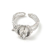 Brass Cup Peg Open Cuff Ring Settings LS-KK-G518-10P-03-2