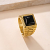 304 Stainless Steel & Cubic Zirconia Finger Rings FS-WG7376D-05-1