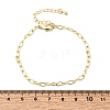 Brass Paperclip Chain Bracelets for Women BJEW-F531-02G-5