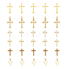36Pcs 6 Style Long-Lasting Plated Brass Charms KK-FH0005-19-1