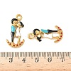 304 Stainless Steel Enamel Pendants STAS-I346-16G-01-3