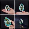 1Pc Glass Pendant Decorations AJEW-BBC0002-29-3