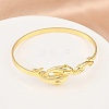 Marine Organism Brass Cuff Bangles for Women BJEW-D368-03F-G-2