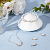 5Pcs Natural Baroque Pearl Keshi Pearl Rhombus Links Connector Charms PEAR-HS0001-32-4