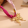 304 Stainless Steel Pendant Scarf Necklaces for Women WGD26AB-01-1