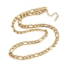 6MM 304 Stainless Steel Figaro Chain Necklaces for Women NJEW-G177-02G-4