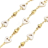 Brass Heart Link Chains KK-D368-03G-D-1