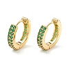 Cubic Zirconia Chunky Hinged Huggie Hoop Earrings for Women EJEW-P196-21G-03-1