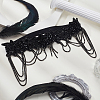 Cloth Rhinestone Elastic Headbands DIY-WH0899-21-4