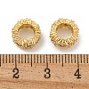 Rack Plating Brass Micro Pave Clear Cubic Zirconia Beads KK-U030-05G-2