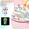 12Pcs 6 Styles Luminous Handmade Lampwork Beads LAMP-SZ0001-38-2