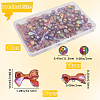 100Pcs UV Plating Rainbow Iridescent Acrylic Beads PACR-SP0001-06-2
