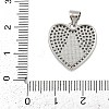Brass Micro Pave Cubic Zirconia Pendants KK-P323-11B-P02-3