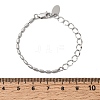 Brass Column Link Chain Bracelet Making AJEW-B189-01P-3