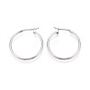 304 Stainless Steel Hoop Earrings EJEW-T048-25C-P-1