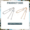 2Pcs 2 Colors Metal Crystal Rhinestone Purse Chains DIY-ME0001-52-2