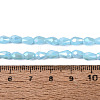Opaque Solid Color Electroplate Glass Beads Strands EGLA-N013-P4mm-B12-4