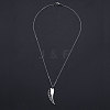 201 Stainless Steel Pendant Necklaces NJEW-S105-JN568-45-1-2