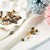 Kissitty 400Pcs 4 Colors Iron Corrugated Beads IFIN-KS0001-03-11