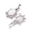 Natural White Shell Mother of Pearl Shell Pendants SSHEL-L008-62B-2