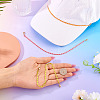 3Pcs 3 Colors Brass Enamel Curb Chain Bracelet Making AJEW-TAC00049-5